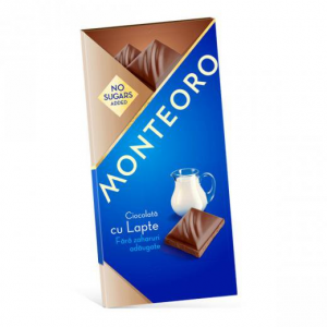 Молочный шоколад Monteoro White без сахара 90гр