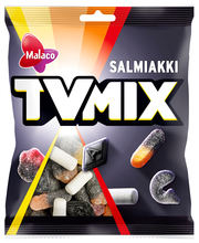  Ассорти салмиачных жевательных конфет Malaco TV Mix Salmiakki 280гр
