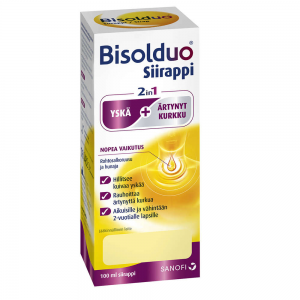 Натуральный сироп от кашля и боли в горле Bisolduo Siirappi 2in1 100мл