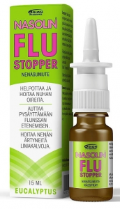 СУПЕР Спрей для лечения насморка (декспантенол, янтарная кислота эвкалиптовое масло) Nasolin FluStopper 15мл