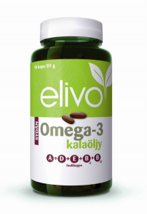 Витамины для сердца Омега-3 +  A, D, E, B6, B12, фолиевая кислота Elivo Omega-3  Sydän  90кап.