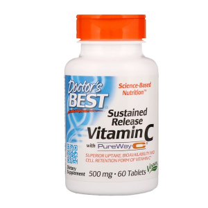 Витамин С замедленного высвобождения с PureWay-C Doctor's Best 500 мг, 60таб.