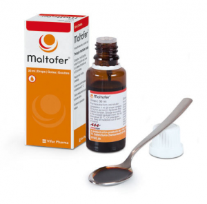 Препарат железа, капли для младенцев, детей и взрослых Maltofer 50 mg Fe++ 30мл