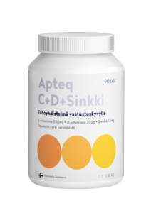 Витамины (облепиха-апельсин) Apteq  C + D + цинк 90таблеток