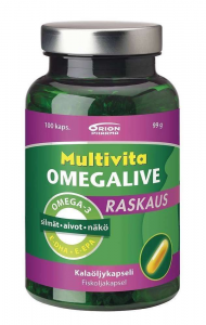 Рыбий жир Омега-3 Multivita Omegalive Raskaus для беременных и кормящих 100кап.