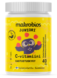 Витамин С для детей (вкус малина) Makrobios Junior C-vitamin 40mg 90таб.