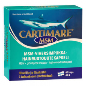 Препарат для здоровья суставов и хрящей Cartimare MSM Hankintatukku 80кап.