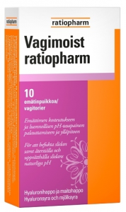 Свечи вагинальные (увлажнение) Vagimoist ratiopharm 10шт.