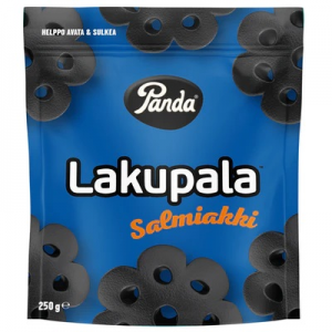 Конфеты салмиачные Panda Lakupala salmiakki liquorice 250гр Конфеты салмиачные Panda Lakupala salmiakki liquorice 250гр