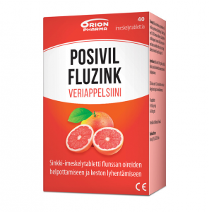 Леденцы с цинком (красный апельсин) Posivil Fluzink Blood Orange 40шт.