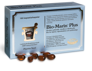 Рыбий жир Nord Bio-Marin Plus + фолиевая кислота, В12, 180кап.