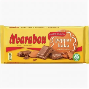 Молочный шоколад Марабу, Marabou  (имбирный пряник) Piparkakku 200гр