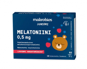 Мелатонин детский Makrobios (препарат для улучшения сна) Макробиос Юниор  0,5мг 60таб.