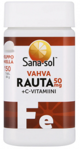 Железо 50мг +Витамин С Sana-sol Rauta + C-vitamiini vahva 150таб.