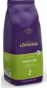 Кофе в зернах (крепость 3) Lofbergs Medium Roast 1кг