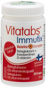 Бета-глюкан+ Д3 10мг Vitatabs Immufix Betaglucan 50кап.