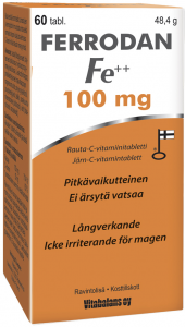 Железо 100мг+ витамин С (таблетки) FERRODAN FE + C-VITAMIN 60таб.