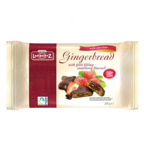 Пряники Gingerbread звездочки с клубничной начинкой 200 гр