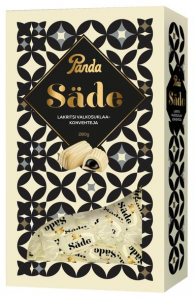 Конфеты из белого шоколада с мягкой лакричной начинкой Panda Säde 280гр