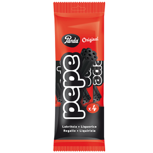 Мягкие лакричные конфет Panda Pepe (палочки) 4шт. 128гр