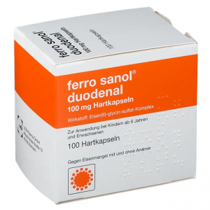 Препарат железа Ferro SANOL duodenal 100 mg 100табл.