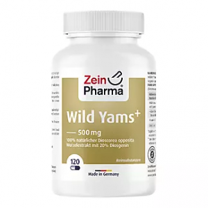Корень дикого Ямса 500мг+ витамин Е и цинк, Wild Yams Plus 120таб.