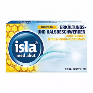 Леденцы для облегчения боли в горле и кашля Isla med (исландский мох+гиалуроновая кислота)20шт.