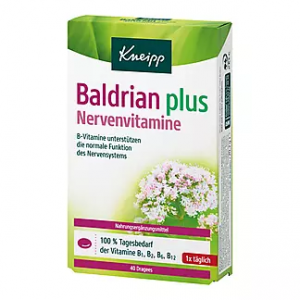 Валериана+ витамины группы В Kneipp Baldrian plus Nervenvitamine, 40шт.