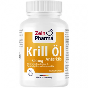  Капсулы с маслом криля для оздоровления сердечно-сосудистой системы 500 mg ZeinPharma Krillöl  Antarktis 60кап.
