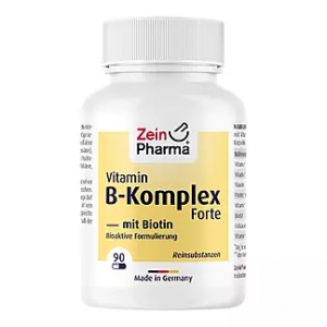 Витамины группы В + биотин Vitamin B Komplex + Biotin,  90кап.