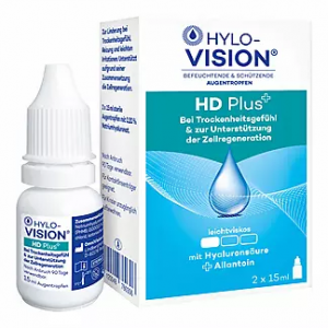  Глазные капли (гиалуроновая кислота 0,2)Hylo-Vision HD Plus, 2x15мл