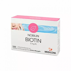 Биотин Nobilin Biotin 5 mg 100шт. Биотин Nobilin Biotin 5 mg 100шт.