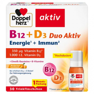 Витамины Doppelherz aktiv B12 + D3 Duo Aktiv Energie+Immun 30шт.