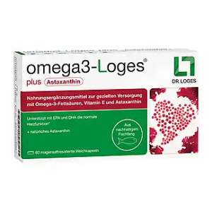 Омега 3+ Е + астаксантин Omega3-Loges plus 60кап.