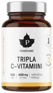 Три формы Витамина С Puhdistamo Tripla C-vitamiini 400мг 120кап. Три формы Витамина С Puhdistamo Tripla C-vitamiini 400мг 120кап.