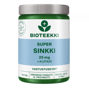 Супер Цинк и медь BIOTEEKIN SUPER SINKKI + KUPARI 25мг 100кап. Супер Цинк и медь BIOTEEKIN SUPER SINKKI + KUPARI 25мг 100кап.