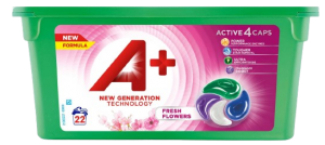 Капсулы для стирки цветного и белого белья Ariel "A+ (FreshFlowers Pink) 3 in 1" 22шт.