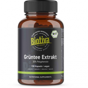 Органические капсулы Экстракта зеленого чая  Biotiva 150 кап.