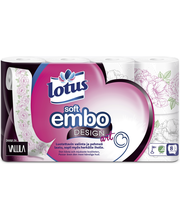  Туалетная бумага с цветочным дизайном Lotus Soft Embo Vallila 8 рулонов