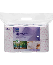 Туалетная бумага  Rainbow Silky Soft четырехслойная 6 рулонов