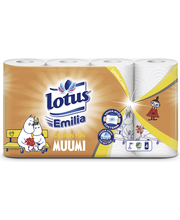 Бумажные полотенца с героями Moomin Lotus Emilia Design 4 рулона