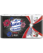 Бумажные полотенца (рисунок цветы) Lotus Emilia Design Vallila 4 рулона