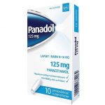  Свечи от боли и жара для детей (9-16кг) Panadol 125мг суппозитории, 10шт.