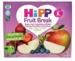 Детское фруктовое пюре с 6мес. (яблоко-черника-клубника) органическое HIPP Fruit break 4x100гр