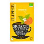 Чай органический с мёдом, ананасом, апельсином и кокосом Clipper Appelsiini & Kookos tee 20пак.