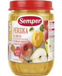 Детское питание Semper персик-груша с 5мес. 190гр