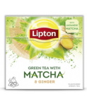 Зеленый чай Lipton Матча с имбирем Matcha Ginger Vihreä tee 20пак.