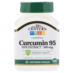 Куркумин 21st Century 500 мг, 45 вегетарианских капсул