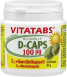 Витамин D3 в оливковом масле Vitatabs 100мкг 200кап.