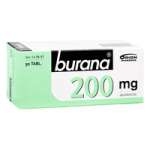  Болеутоляющий и жаропонижающий препарат для детей и взрослых BURANA 200mg, 50таб.